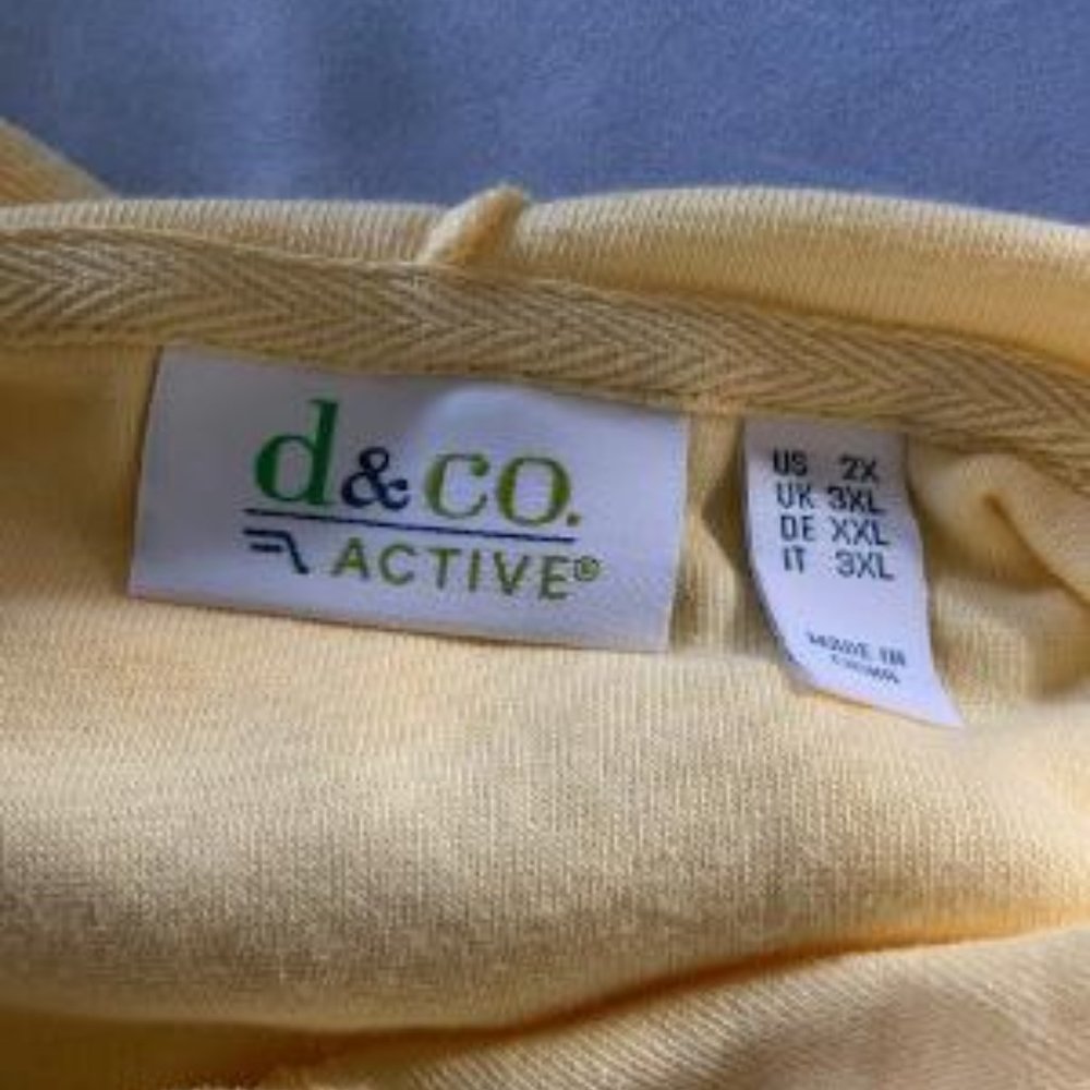 Denim & Co Sunny Yellow Terry Top & Bottom Set - Picture 5 of 5